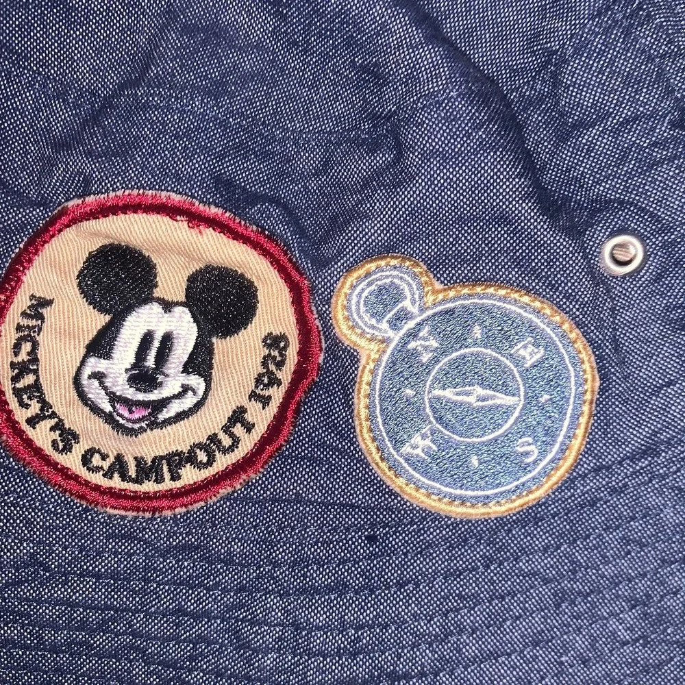 Disney Hanna Andersson Mickey's Campout Kids Bucket Hat Size‎ M Blue Denim